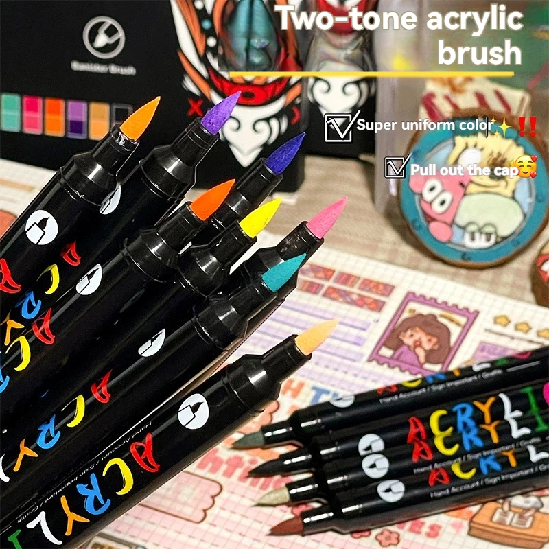 Acrylic Marker Pen Water-based Pigment Pen Ceramic Marker Pen Color Marker Pen Model Graffiti Pen Stationery