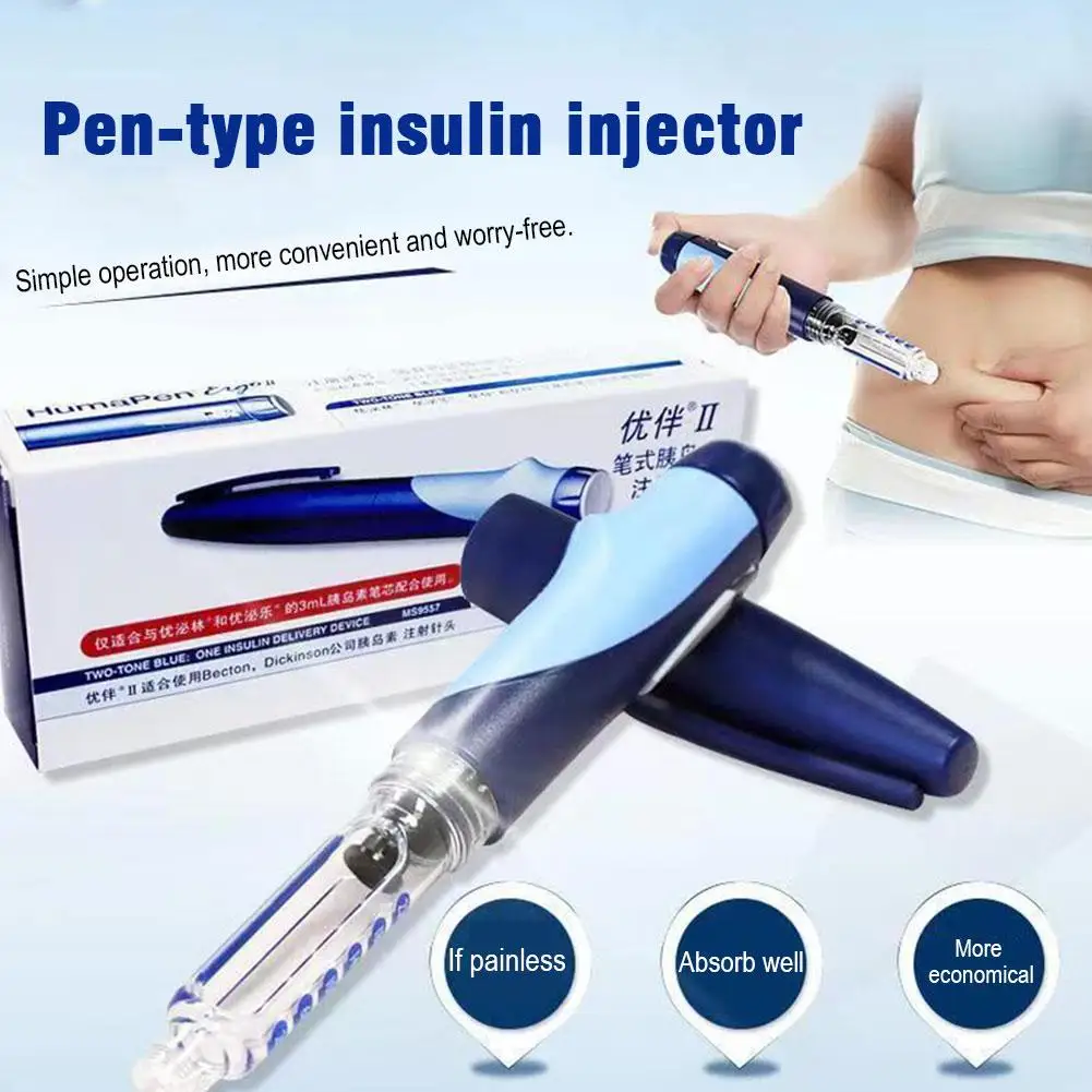 

Insulin Syringe Is Suitable For 3mL Insulin Cartridge For Insulin Injection In The Treatment Of Diabetes Portable Packaging