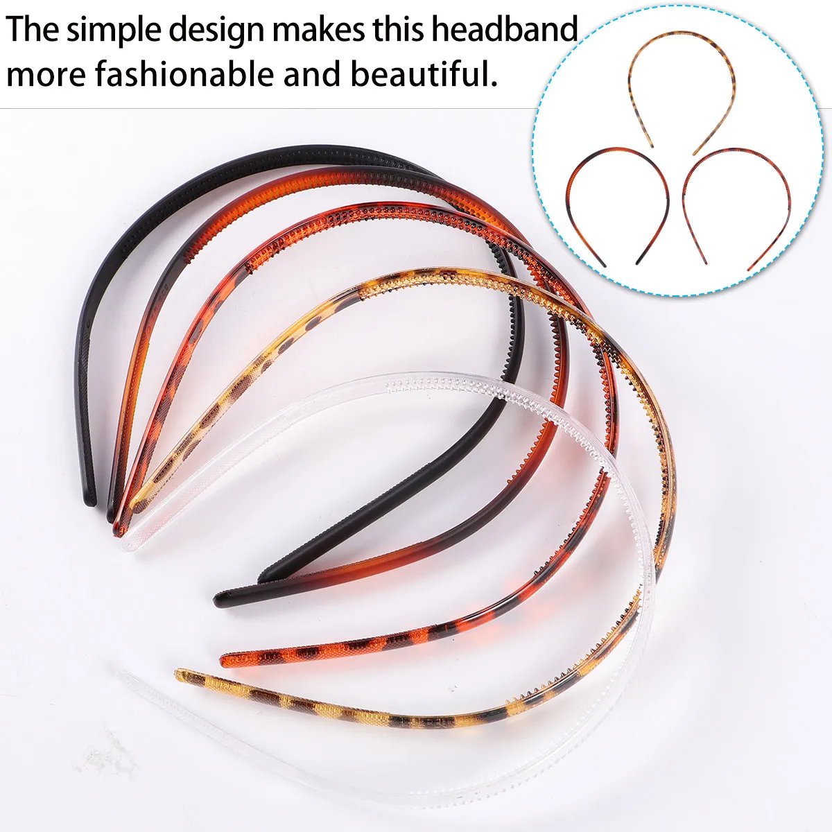 12Pcs Hairband Face Washing Hair Hoop Hard Plastic Assorted Colors Comfortable Headband Breathable Hair Accessories for Women
