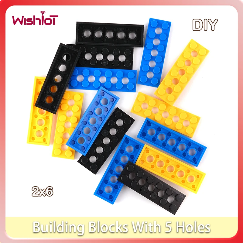 2x6 حفرة لوحة رقيقة اللبنات الأساسية مع 5 ثقوب أجزاء الجسيمات الصغيرة MOC الطوب الفني الطفل لتقوم بها بنفسك ألعاب تعليمية #1
