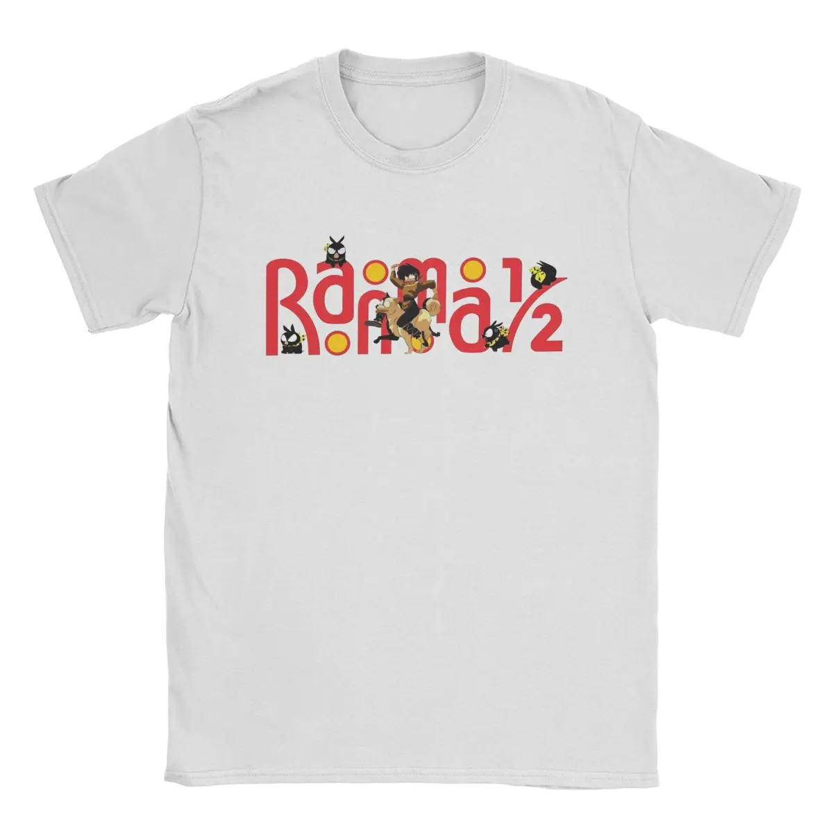 

Men T-Shirt Ryoga Ranma 1/2 P-chan Pigs Vintage Cotton Tee Shirt Short Sleeve T Shirt Round Neck Tops Unique