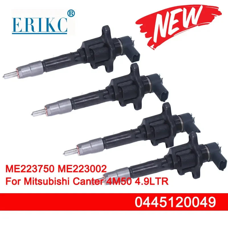 4PCS Common Rail Injector 0445120049 Diesel Injector 0445 120 049 For Mitsubishi Canter 4M50 4.9LTR MMC-NFZ ME223750 ME223002