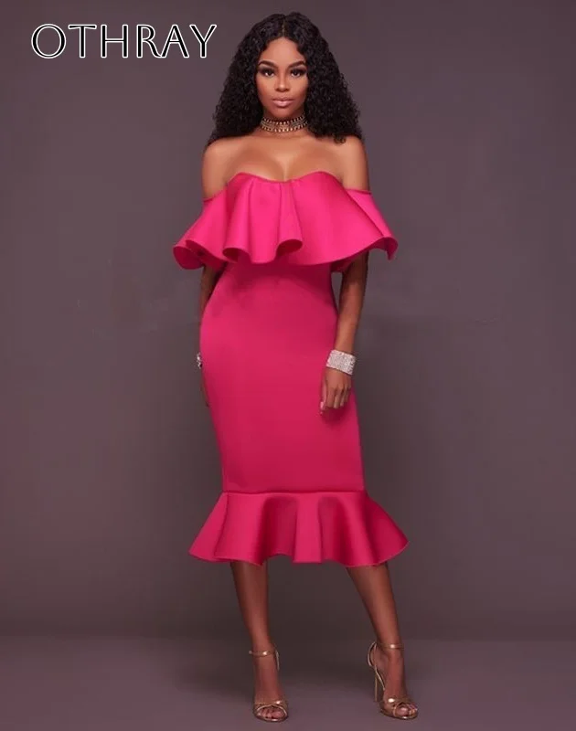 Sheath Ruffled Off ไหล่ Homecoming สั้นชาความยาวแขนกุดที่กําหนดเอง vestidos de fiesta