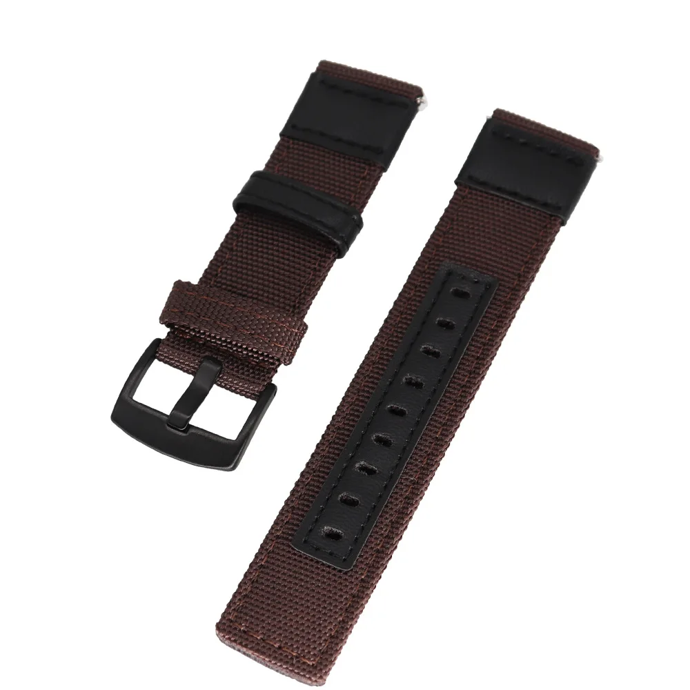 Original 20mm 22mm Nylon Strap Canvas Straps Leather Strap Quick Release Strap Sport Band For Samsung FOR Huawei GT4 Bracelet