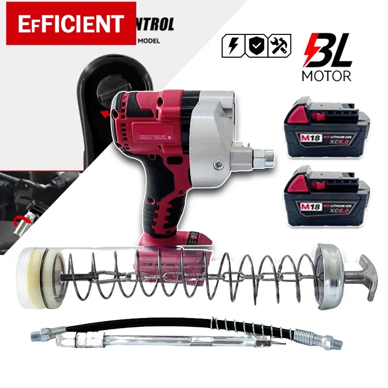 

Electric Brushless Grease Gun For 20V Battery High Pressure Lubricating Oil Injector Machine Grease Guns For Milwaukee