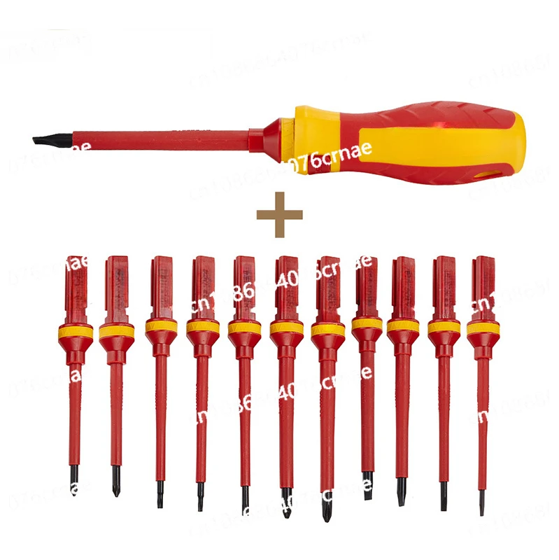 Insulated Screwdriver Set Multi-Function Electrician Screwdriver Set Hex Head with Cross and Metre Head