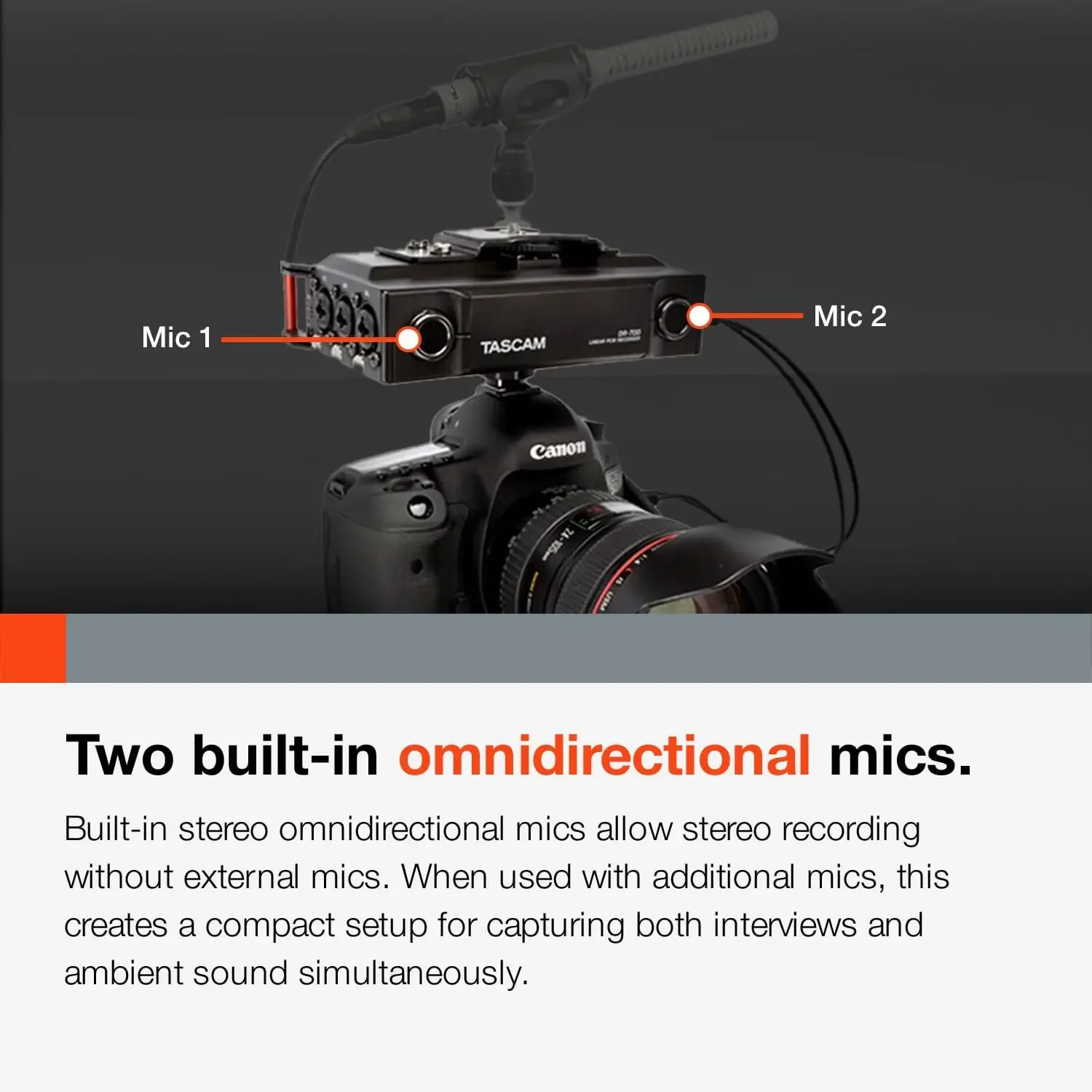 2025 DR-70D 4-Channel Portable Audio Recorder Noise Cancelling for Videographers 4 Combo XLR/TRS Inputs 2 Internal Mics