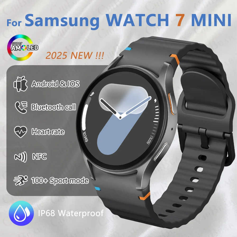

2025 New Watch 7 mini Smartwatch NFC Sleep Monitoring Multi-Sport Mode IP68 Waterproof Bluetooth Call Smart Watch For Samsung