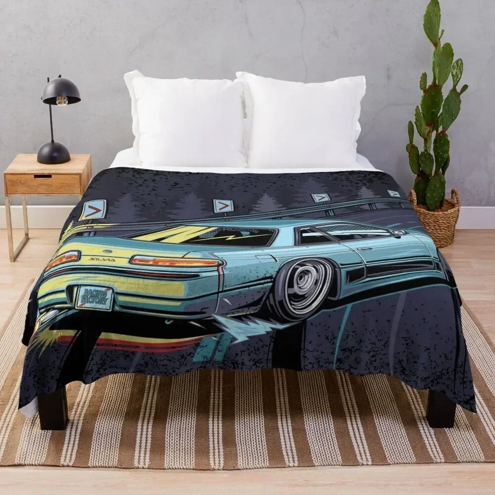 

Silvia s13 touge drift Throw Blanket Color Fast Cozy Throw Blanket