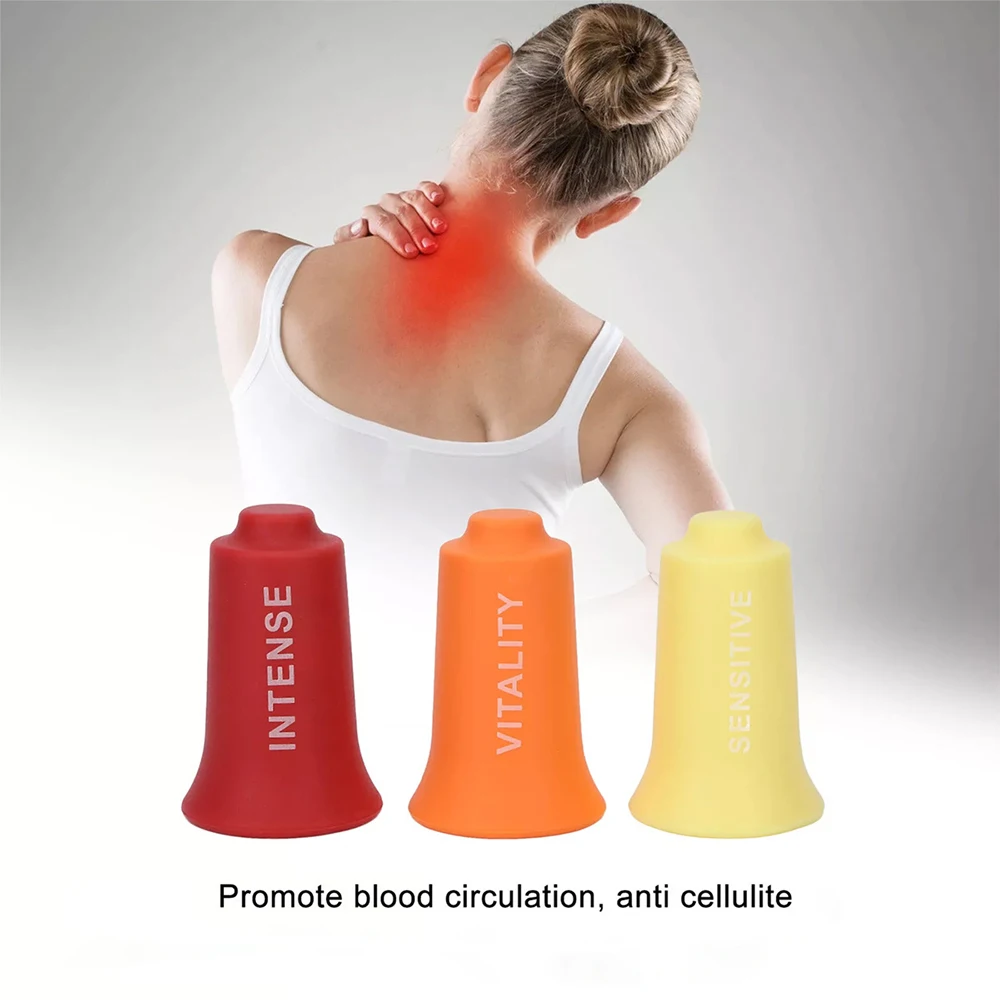 Home-use silicone vacuum suction massage tool for cupping, anti-cellulite, muscle and fascia relaxation massage cupping device