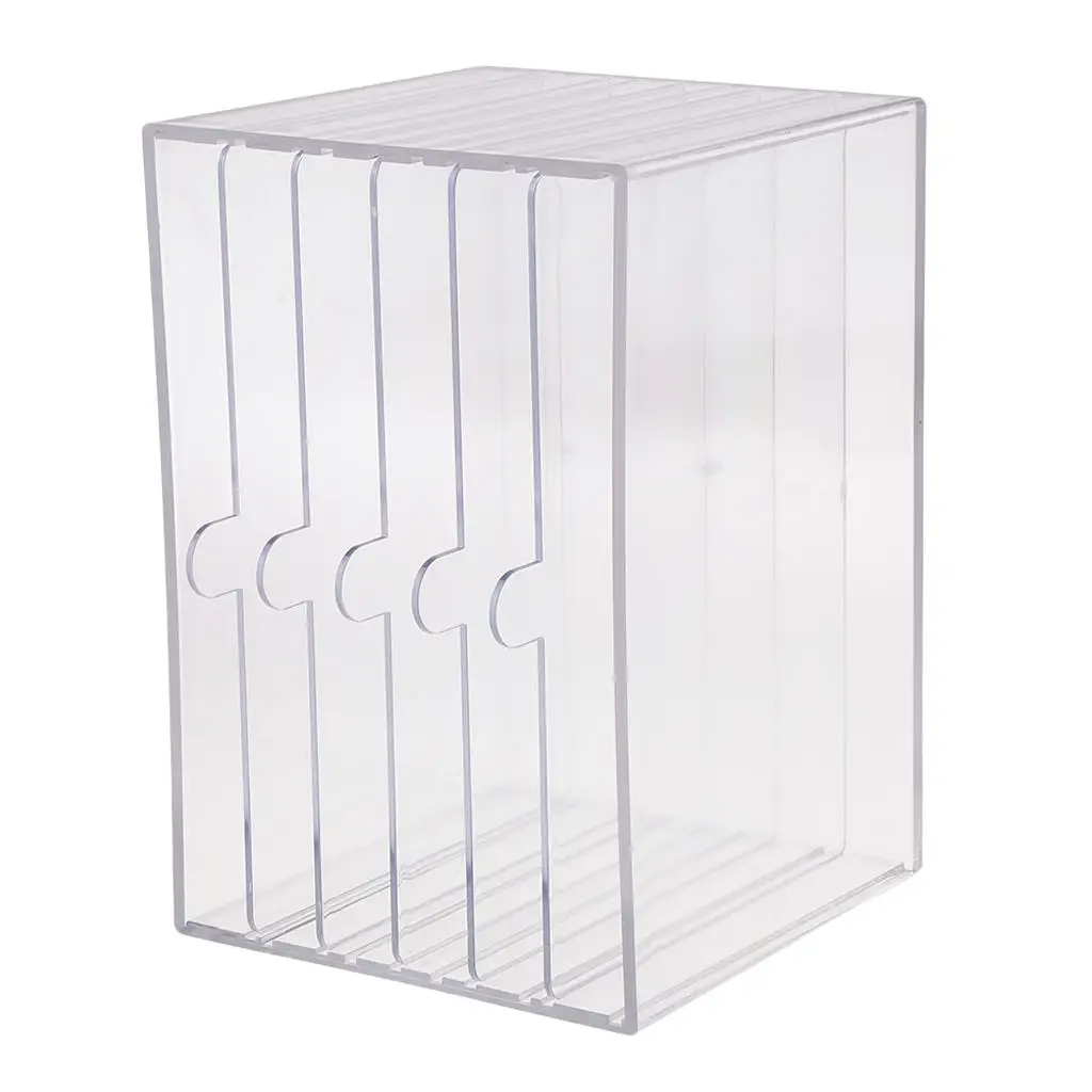 Acrylic Clear Box Nail Tips Stand Holders Acrylic Long Clear White Practice Stand Display Manicure Tools