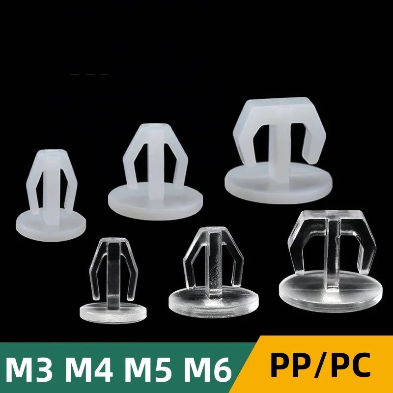 M3 M4 M5 M6 White Transparent PP/PC Anchor-Shaped Rivet LED Strip Lights Lighting PCB Board Plastic Rivets Mounting Clips