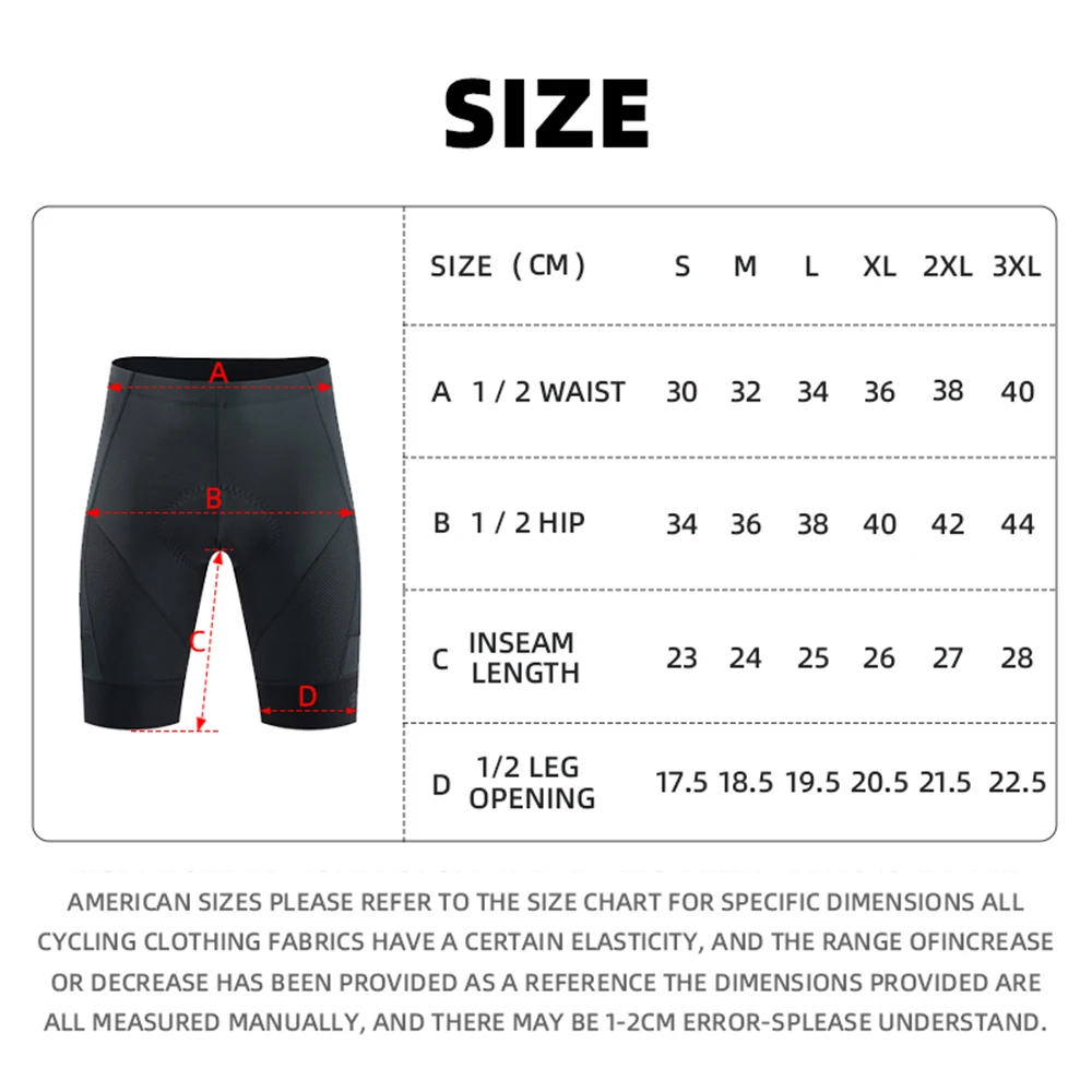 YKYWBIKE Gepolsterte Radlerhose für Herren Sommer Rennrad-Shorts Fahrradhose Pro-Team MTB Fahrradbekleidung Tights für Langstrecken – Detail 2