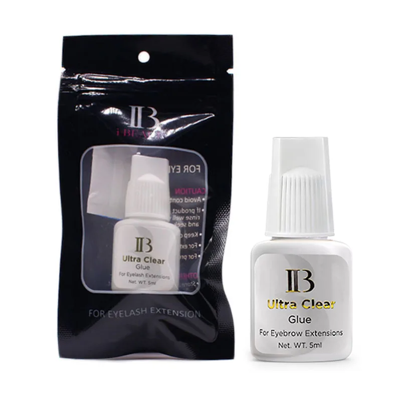 Colla ultra trasparente IB Ibeauty da 5 ml per estensioni delle ciglia Corea originale IB tappo bianco colla trasparente strumento di trucco per pratica principiante