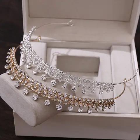 wedding Tiaras for bride Alloy Crystal Rhinestone Wedding Crown Bridal Hair Accessory for Bride Birthday Party hair jewelry