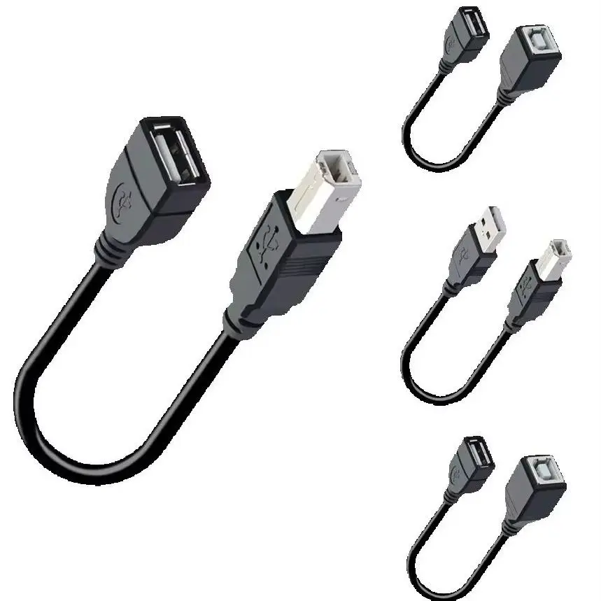 USB Type a Female to USB B Male Cable Short Extension for Scanner Printer Hard Drive - Adapter Printer Scanner Cable 0.25m