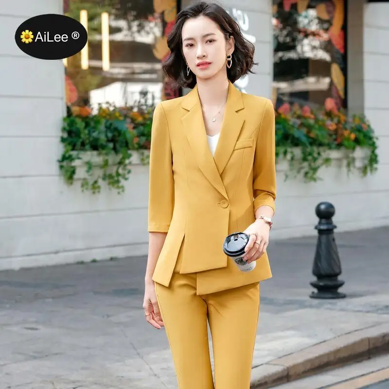 Designer Lady High Street Blazer Pants Suit Set Cutout Split Irregular Coat Women Slim Jacket Formal Tuxedo Oversize Outerwear