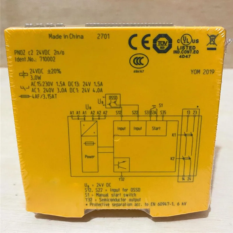 

Brand New Original Pilze PNOZ C2 24VDC 2n/o 710002 Safety Relay for Evaluating Sensors
