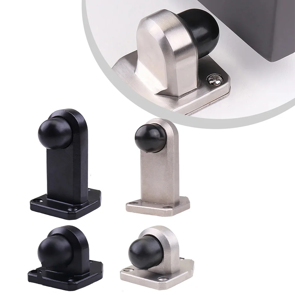 

Anti-collision Door Stop Stainless Steel Door Stop Thickened Rubber Material Versatile For Various Doors Anti-slip Design