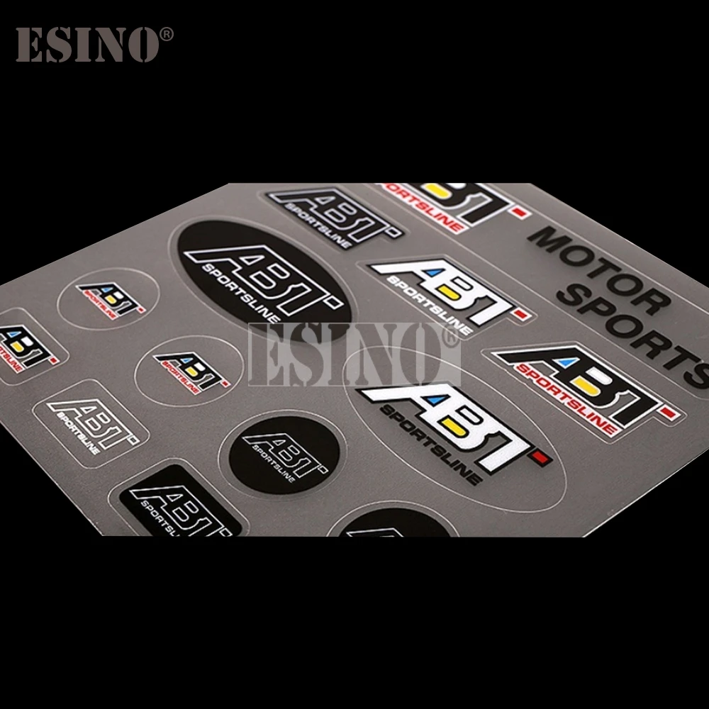 نافذة مرآة الرؤية الخلفية مقبض الباب ملصق لاصق للجسم مجموعة ملصقات زخرفية لرياضات السيارات ABT Sportsline