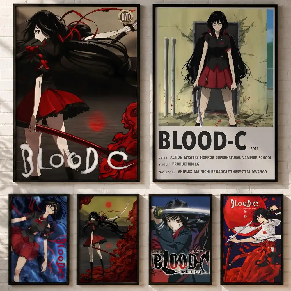 Classic Blood-C TV Series Poster HD poster wall art self-stick no-residue for home cafe office great gift