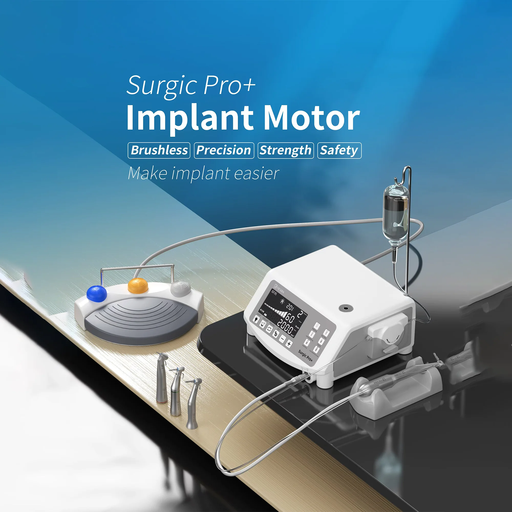 Dental Physio Dispenser Surgical Implant Machine System Implant Motor Operating Instruction