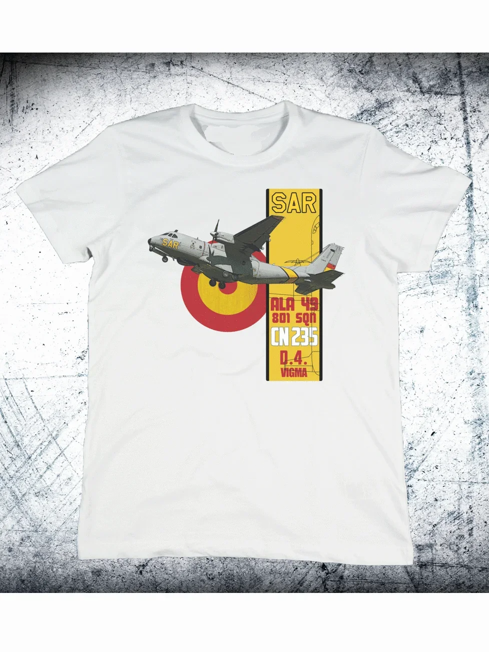Spanish Air Force VIGMA ALA 49 801 Squadron CN-235 Transport Plane T-Shirt 100% Cotton O-Neck Short Sleeve Casual Mens T-shirt