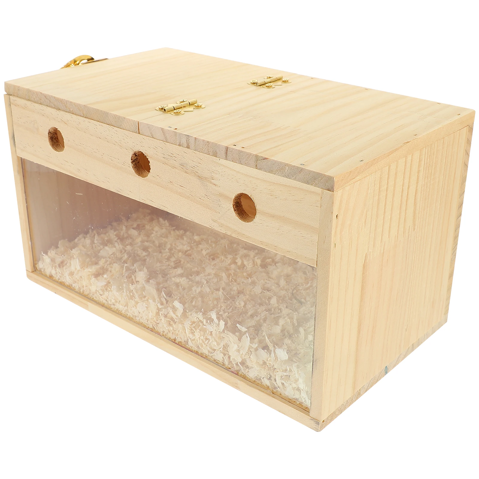 

Transparent Breeding Size Nesting Bird House Wooden Accessories Parakeet Supplies R om Door Position Pet Supplies