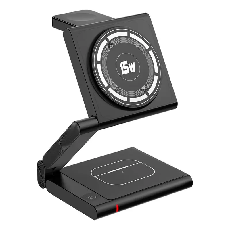 

Беспроводная зарядная станция с доставкой за 24 часа, современный корпус из алюминиевого сплава, 4-в-1, портативная, для путешествий