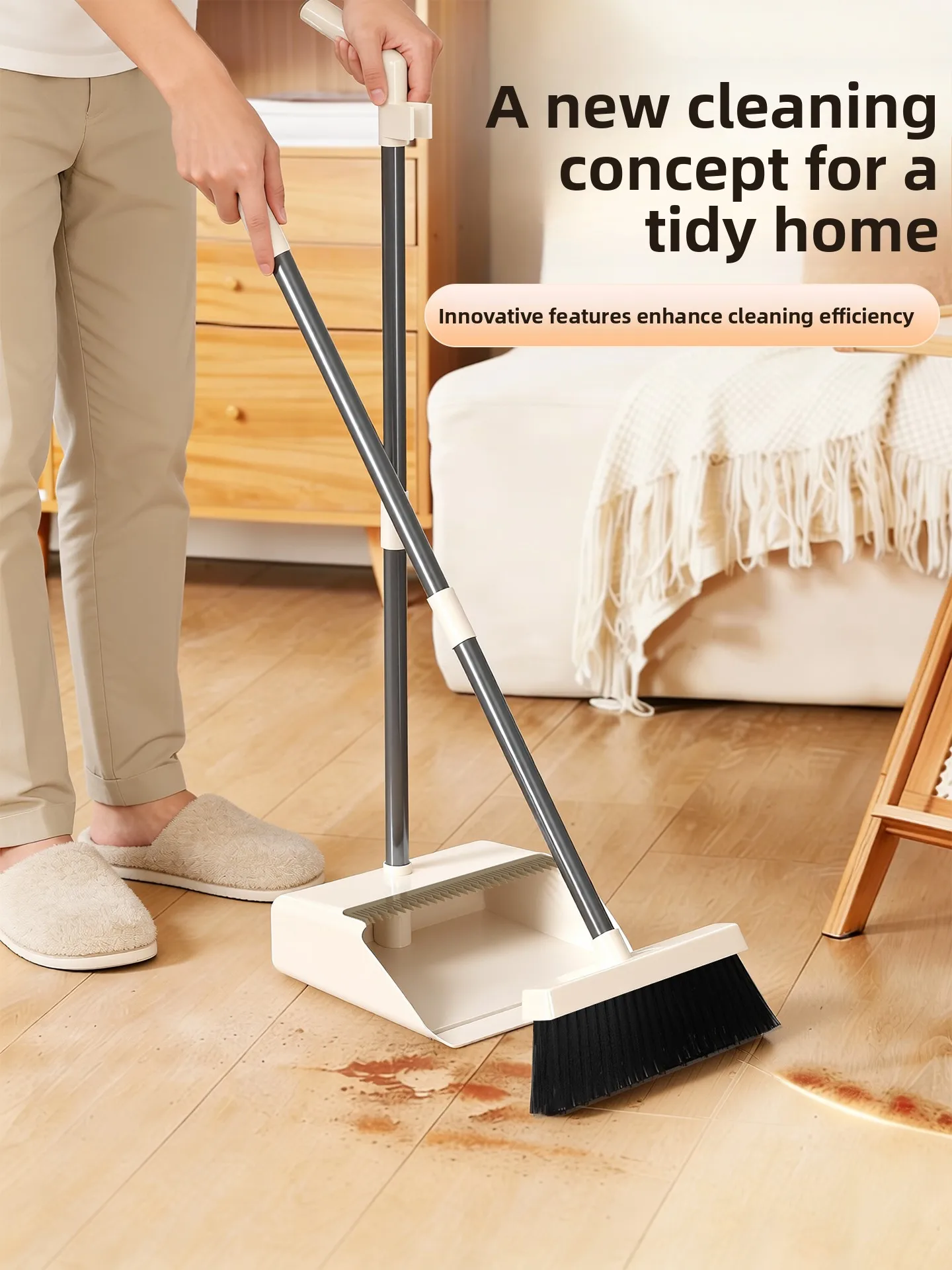 

New 2026 Broom And Dustpan Set Hair-Resistant Broom Sweeping Tool Trash Scovel Combination Household Cleaning Tools