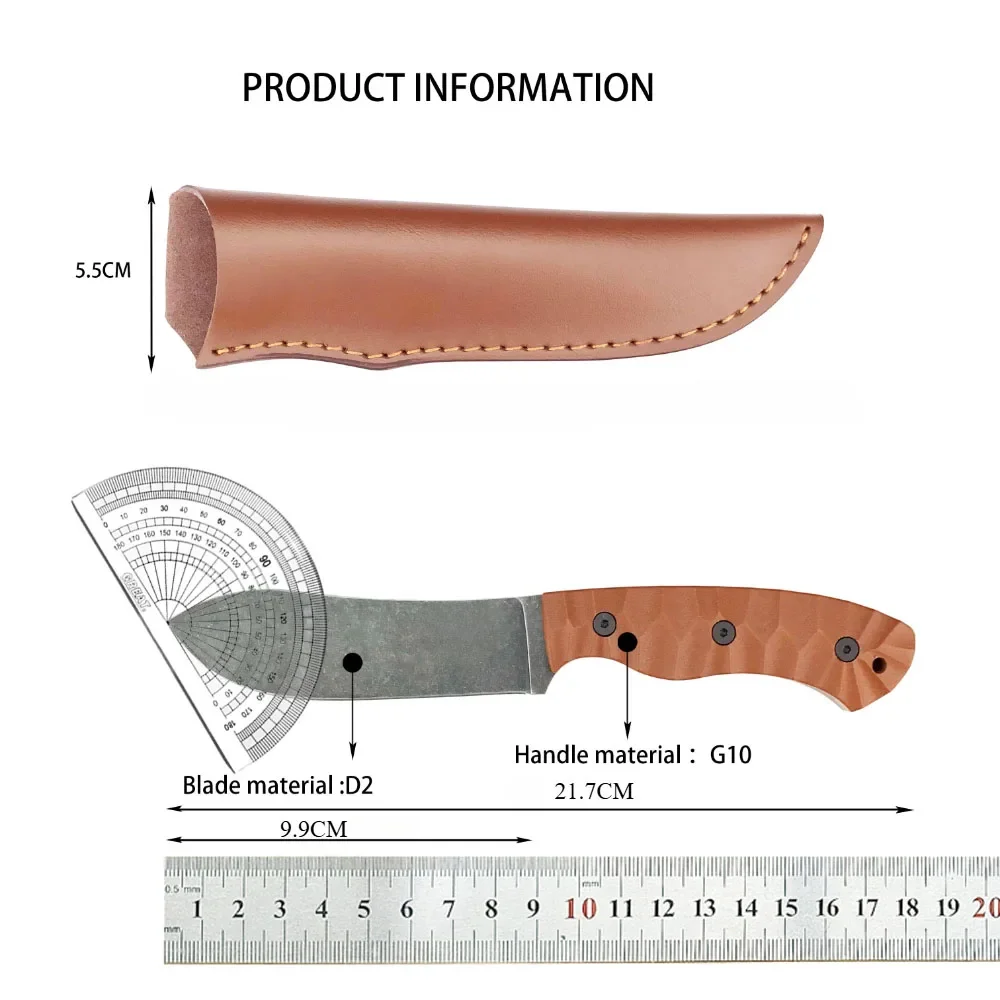 Portable Wilderness Fixed Blade Knife Outdoor Utility Backpack Straight Knife Camping Hiking BBQ Essentials EDC Pocket Knives view 6