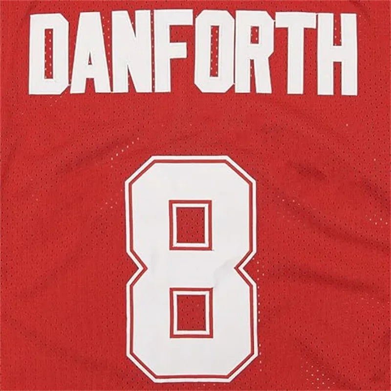 WILDCATS East High School #8 Chad Danforth Basketball Jersey Mens Quick Drying Shirt Breathable Sewing Shirts Red