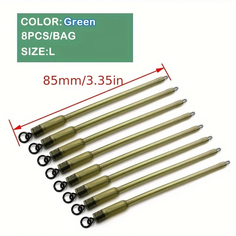8pcs Carp Fishing Accessories, QC PVA Fishing Feeder Connector Steel Swivels, Fishing Tackle - view 3