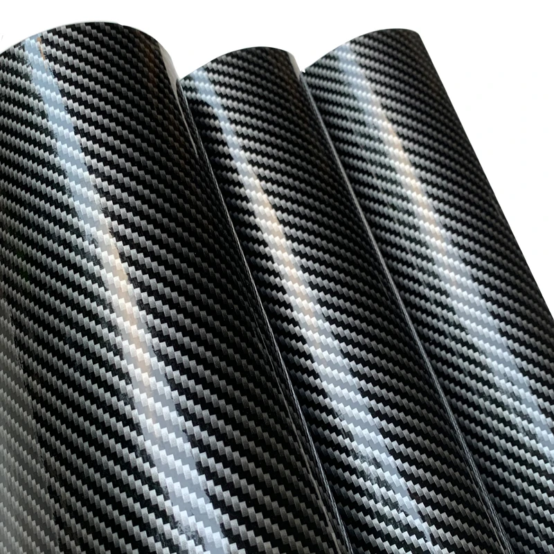 10/20/30/50x152cm 2D Carbon Fiber Vinyl Car Wrap Sheet Roll Film High Glossy Car Sticker Auto Motorcycle Car Styling Accessories