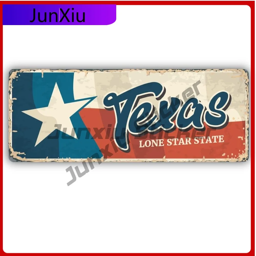 

Texas Lone Star Vintage Travel Sticker Vinyl Art Scratch-proof Exterior Decal Suv Waterproof Decals Stickers For Car Decorations