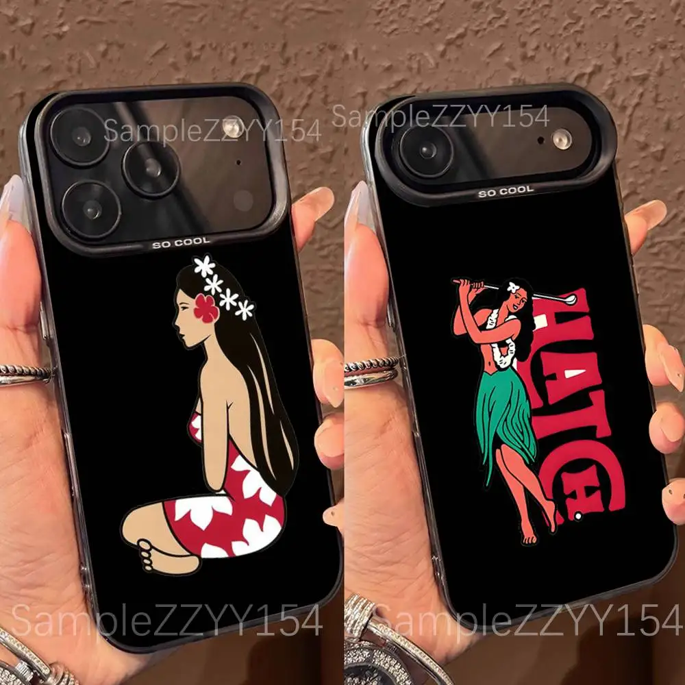 

Hinano Tahiti Girl Phone Case For iPhone 17,16,15,14,13,12,X,8,Pro,Max,Plus,E,SE4,Air,Mini Black IMD Matte