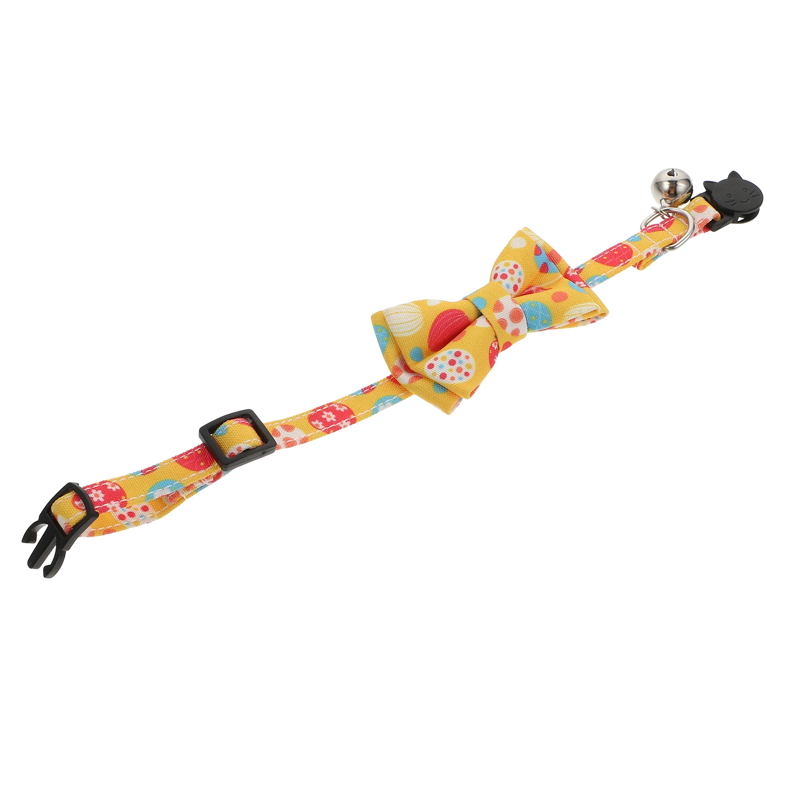 

1pc Cat Collar For Small Pets Stylish Pet Neck Decor Adjustable Puppy Collar With Bell Bright Color Unique Pattern Comfortable