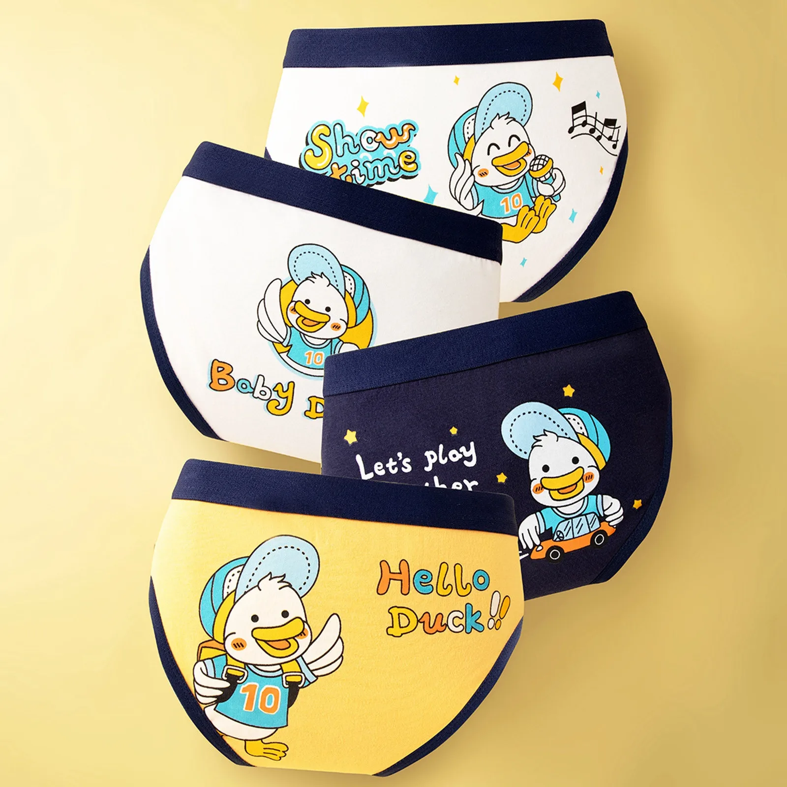 Boys Cotton Underwear Fashion Panties Cute Cartoon Racing Print Kids Underpants Breathable Antibacterial Briefs for Boys 4pcs