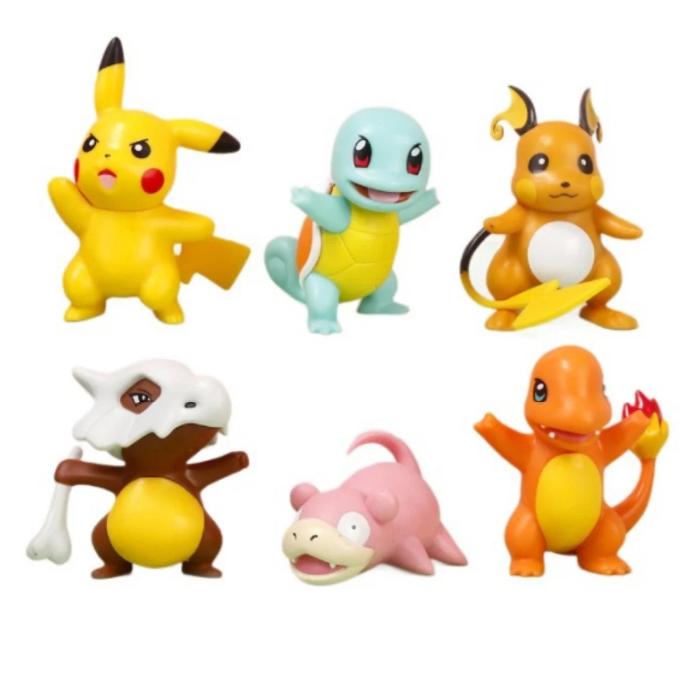 Authentische Lizenzierte Pokemon Sammlerstücke Anime-Figuren Pikachu Slowpoke Squirtle Charmander Blind Box Trendige Schreibtisch-Deko Geschenkset