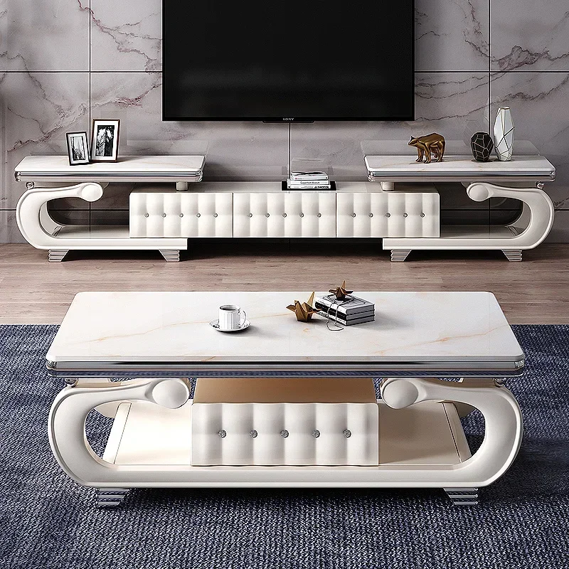 Soporte de Tv con patas modernas, mueble ajustable con suelo de madera blanca, minimalista, mueble multifuncional para el hogar