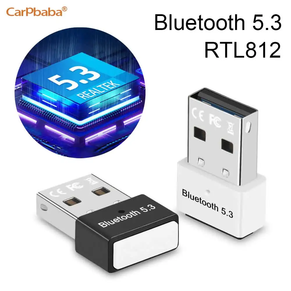 

USB Bluetooth 5.3 Wireless Adapter BT Receiver Free Driver 20 Meter Distance Adaptador Dongle For PC Laptop Win7/8/10/11