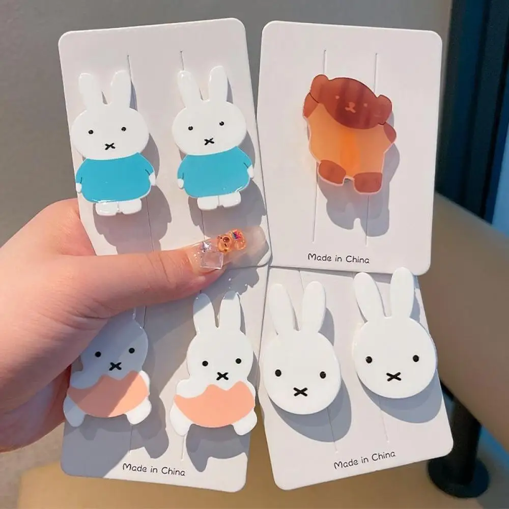 

Miffy Rabbit Cute Cartoon Children's Hair Clip Princess Headpiece Little Girl's bangs Side Clip Broken Hair Clip