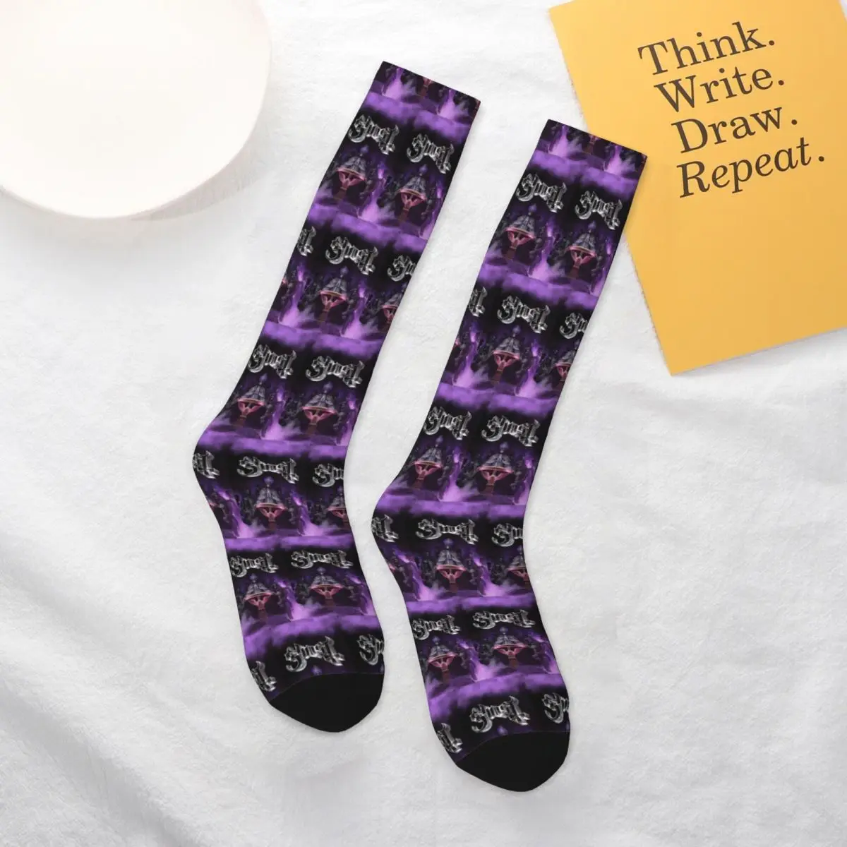 

All Seasons 2025 New Skeleta Album Ghost Band Socks Harajuku Crew Socks Funny Stockings for Men Women