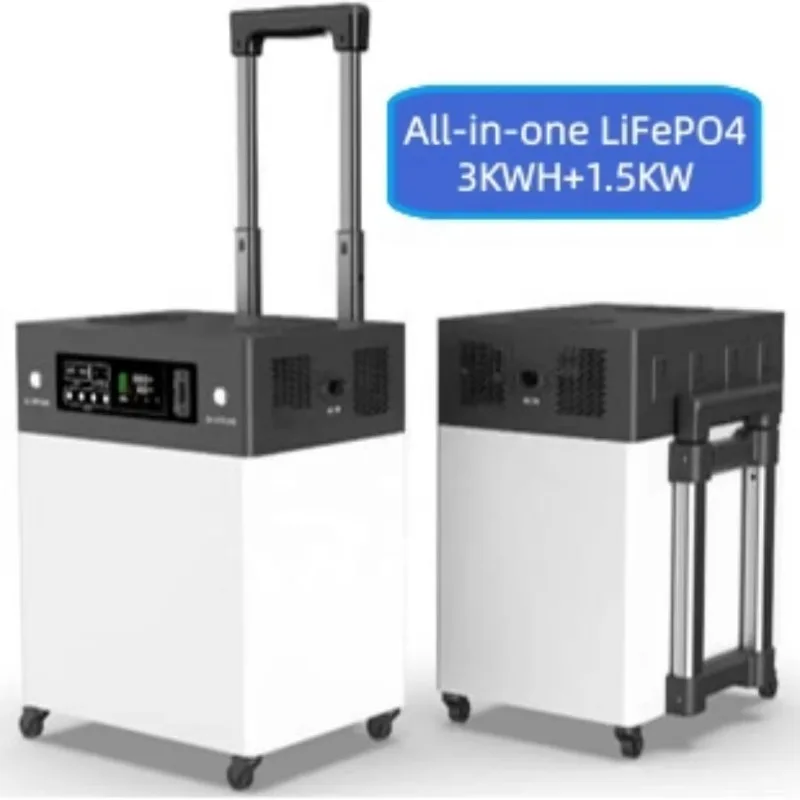 1500W AIO Power Station 3KWH Portable Power Station 314Ah Lifepo4 Battery Power Bank for Outdoor Camping Solar Generator
