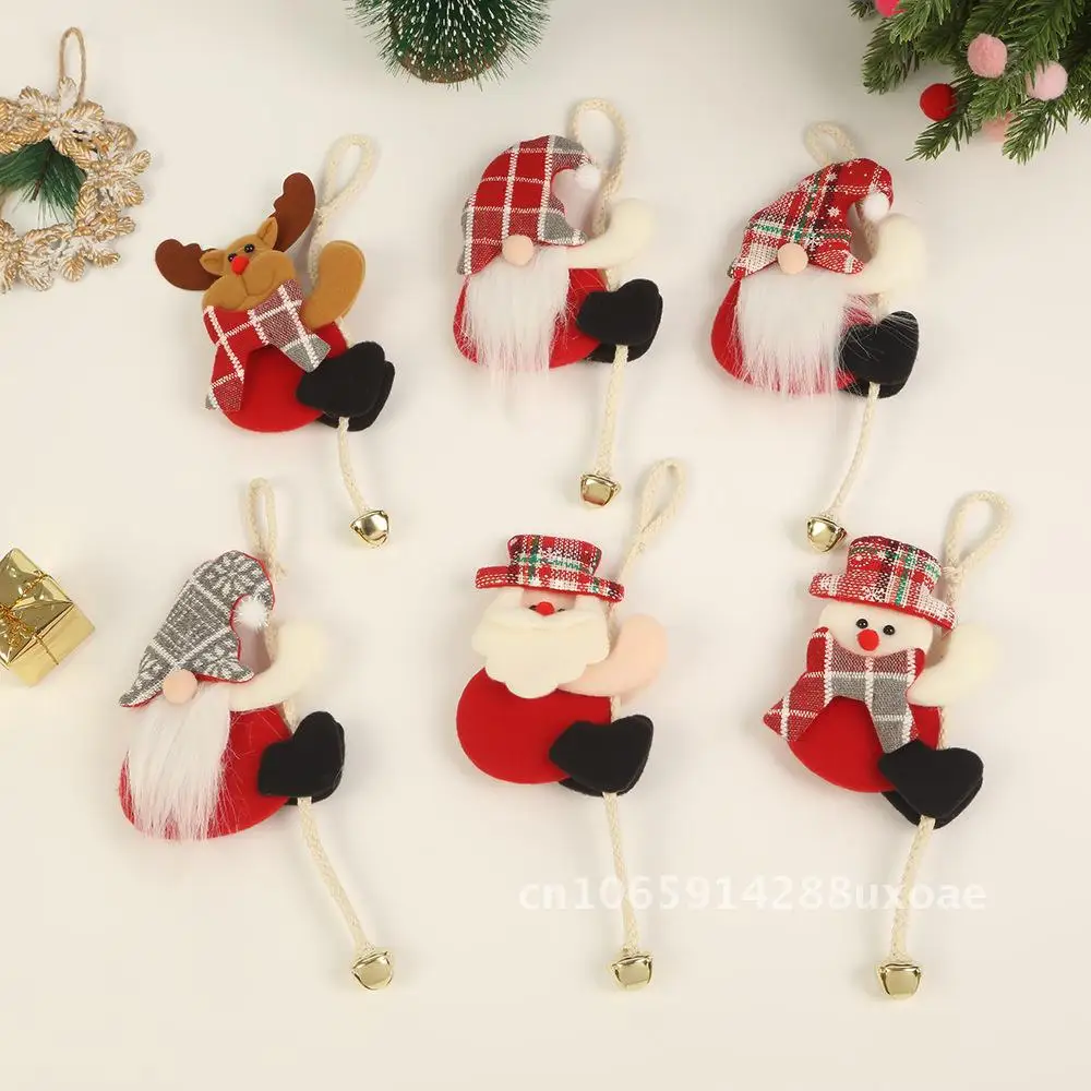 

Christmas decorations, Christmas bells, checkered faceless old man, snowman, deer pendant, new Christmas outfit