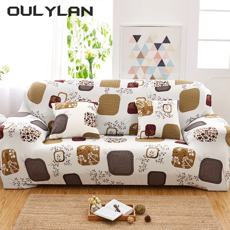 Printed Sofa Slipcover Non-slip Sofa Cover Thickened Couch Cover Furniture Protector for Bedroom Office Living Room Home Decor