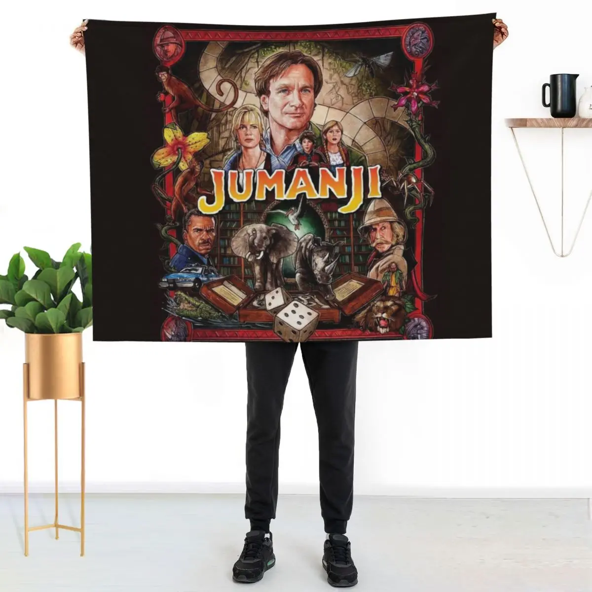 

Jumanji Throw Blanket Ultra Soft Flannel Fleece Blanket for All Seasons