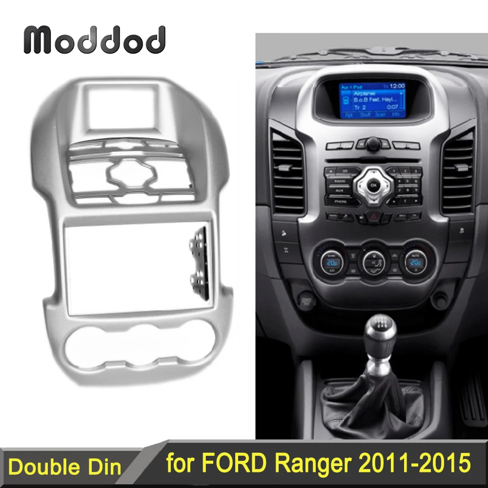 Double Din Radio Fascia for FORD Ranger 2011-2015 Luxury Type Stereo Panel Refit Dash Mounting Installation Trim Kit Plate Frame