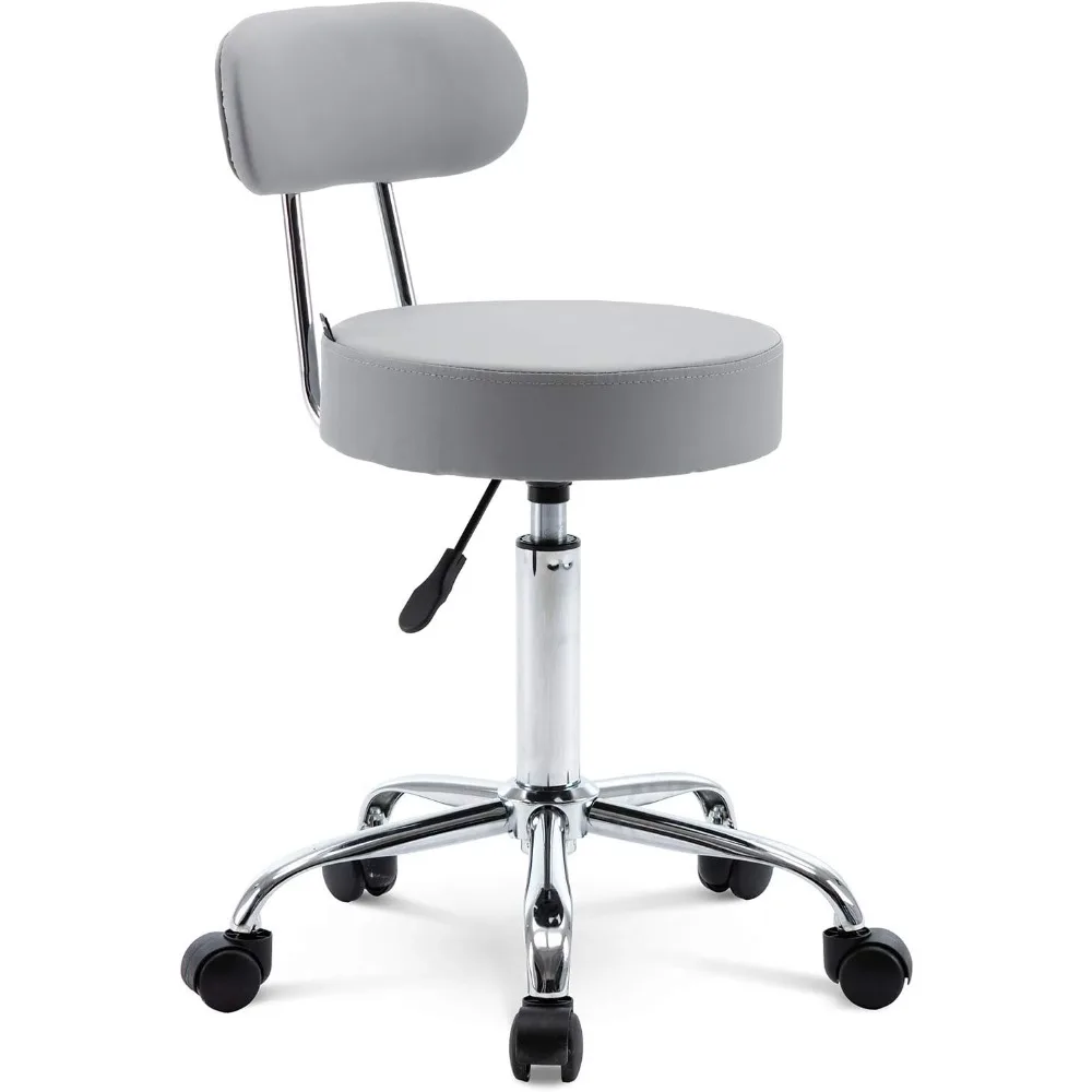 

Adjustable Rolling Swivel Massage Stool for Salon Spa Tattoo Facial Medical Office Stool Chairs with Backrest Wheels and Metal