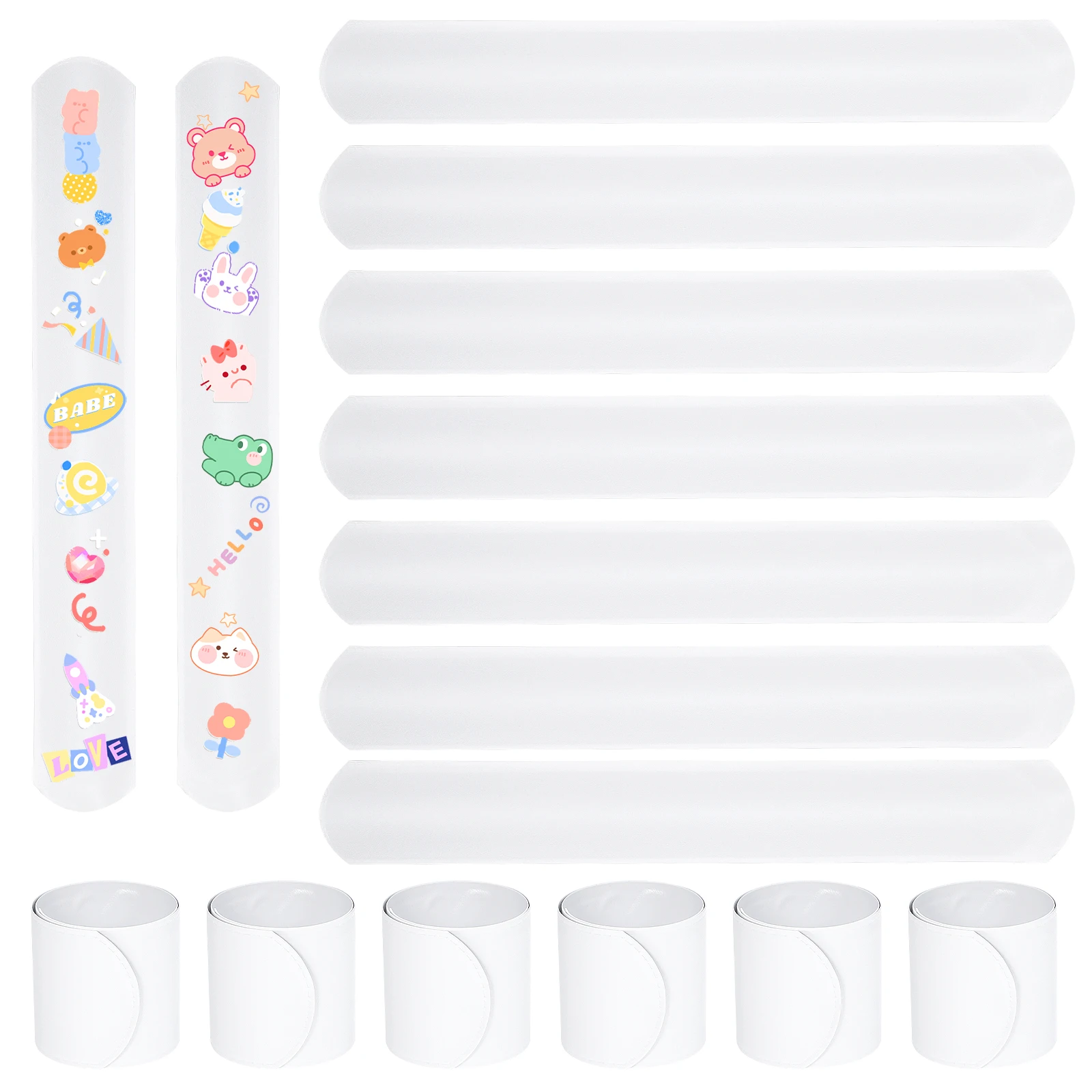 

60pcs Diy Slap Bracelets Blank Wear-Resistant Slap Bands For s Compact Portable Party Favors Festival